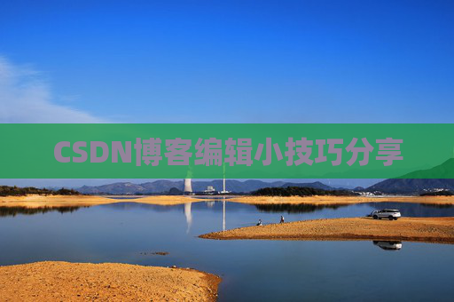 CSDN博客编辑小技巧分享